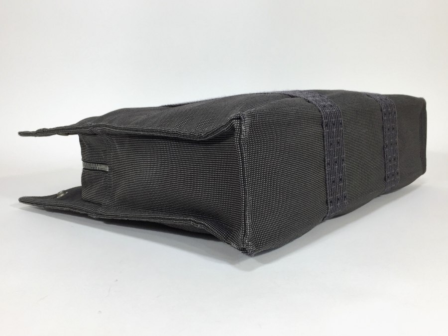 エルメス トートバッグ エールライン MM キャンバス グレー 【人気 美品】 返品保証