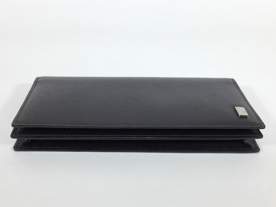 ダンヒル 長財布 レザー ブラック 二つ折り 札入れ ロングウォレット 【極美品 使用わずか】 返品保証