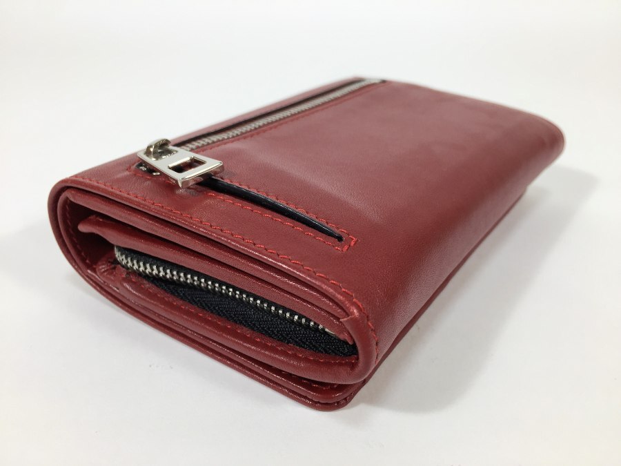 ロエベ 財布 二つ折り レザー ボルドー 【極美品 使用わずか】 返品保証