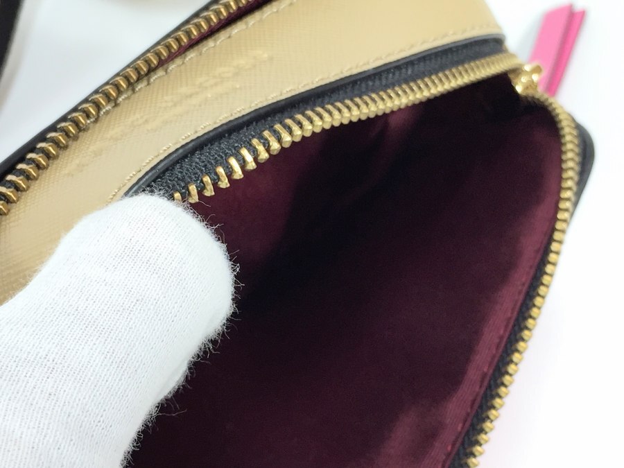 マークジェイコブス ショルダーバッグ スナップショット ピンク×チョコ×ゴールド 【極美品 使用わずか】 返品保証