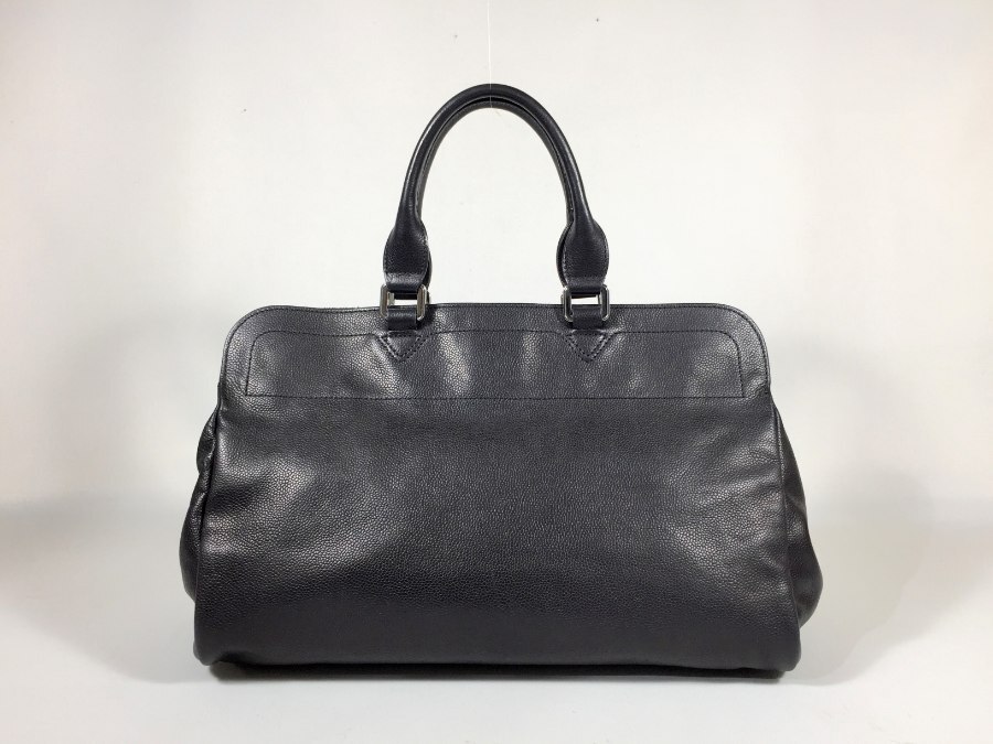 ロンシャン トートバッグ レザー ターンロック ブラック 【極美品】 返品保証