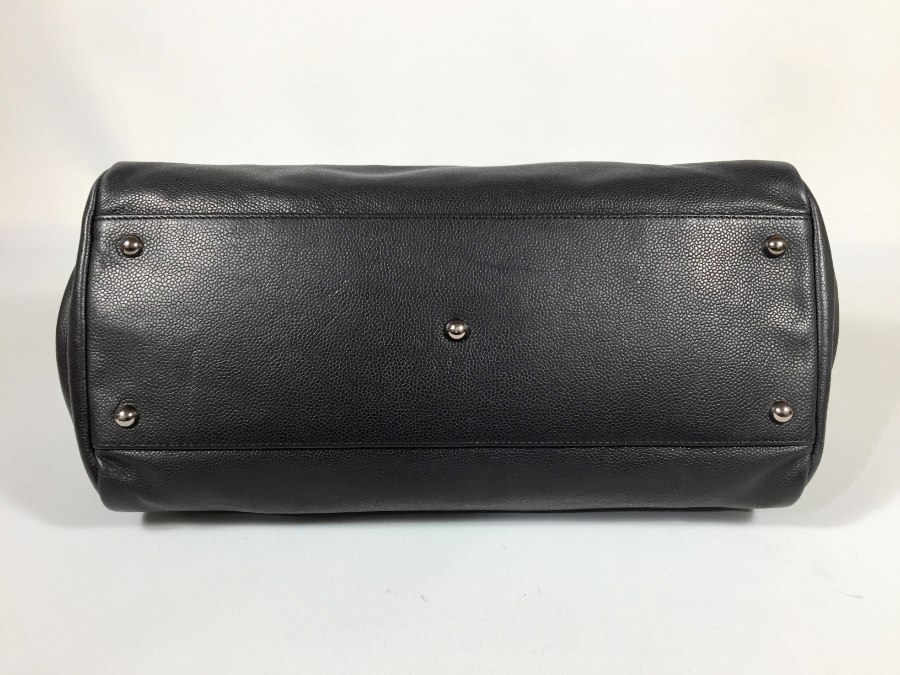 ロンシャン トートバッグ レザー ターンロック ブラック 【極美品】 返品保証