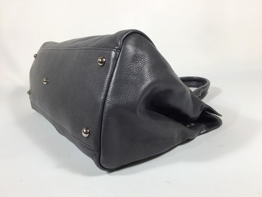 ロンシャン トートバッグ レザー ターンロック ブラック 【極美品】 返品保証