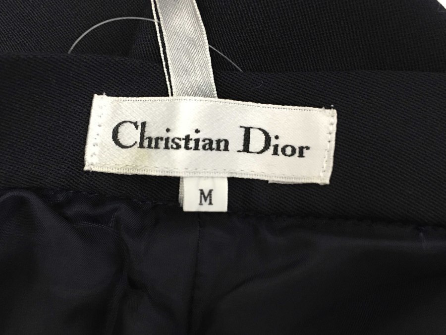クリスチャンディオール　レディース　Mサイズ　スラックス　パンツ　ネイビー 【人気 美品】 返品保証