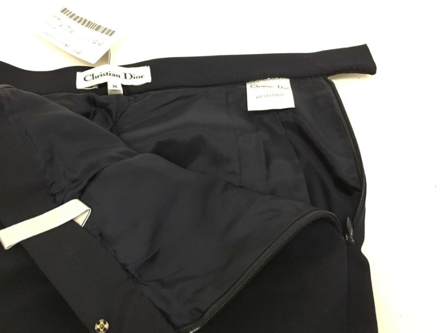クリスチャンディオール　レディース　Mサイズ　スラックス　パンツ　ネイビー 【人気 美品】 返品保証