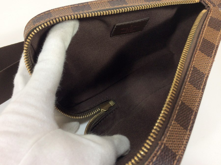 ルイヴィトン ボディバッグ ダミエ ジェロニモス レザー ブラウン 【人気 美品】 返品保証