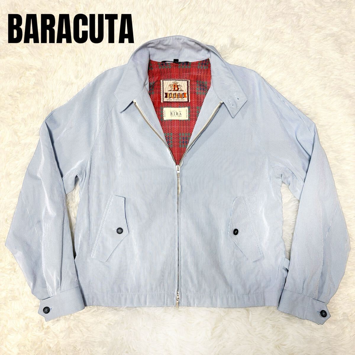 1円?【メッシュ里地 春夏用】 BARACUTA バラクータ G4 ドライビングジャケット G9 ハリントンジャケット スイングトップ 40 赤 チェック