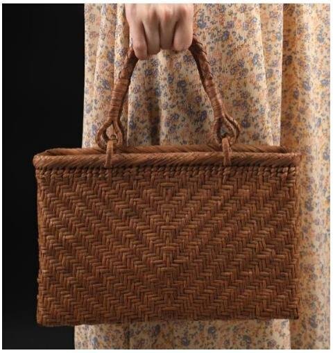 極上品 極美品★職人の手作り 限定★ 山葡萄かごバッグ 手編み山葡萄籠バッグ バスケット籐かご