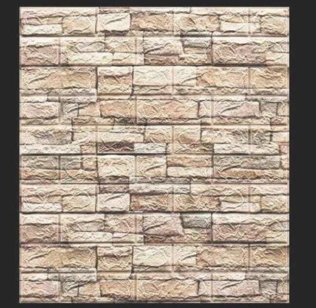 未使用★20枚 70cm×77cm 厚さ3mm 背景壁 3D立體レンガ模様壁紙 防水 汚い防止 カビ防止 エコ素材