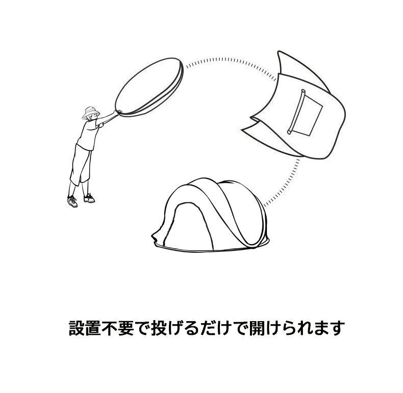 新入荷★テント ワンタッチテント キャンプ 設(shè)営簡(jiǎn)単 ツーリングテント テントベット カンプライト 防風(fēng) 防水 軽量 釣り 登山 3-4人用