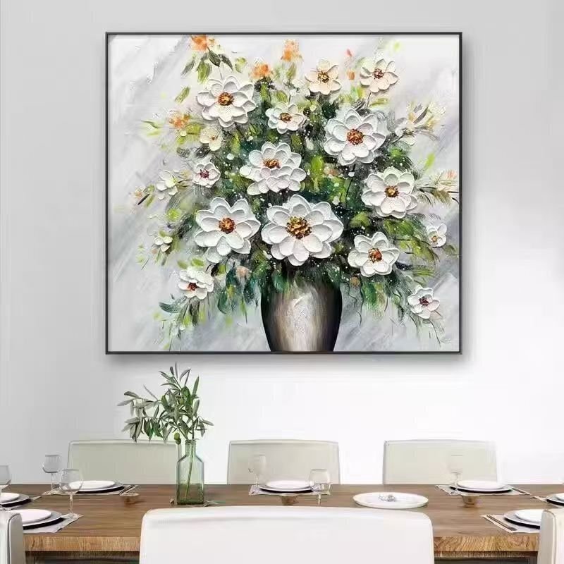 ゼニス新作モデル 極美品☆純粋な手描きの絵画 花 廊下壁画 玄関飾り 応接間掛画 絵画