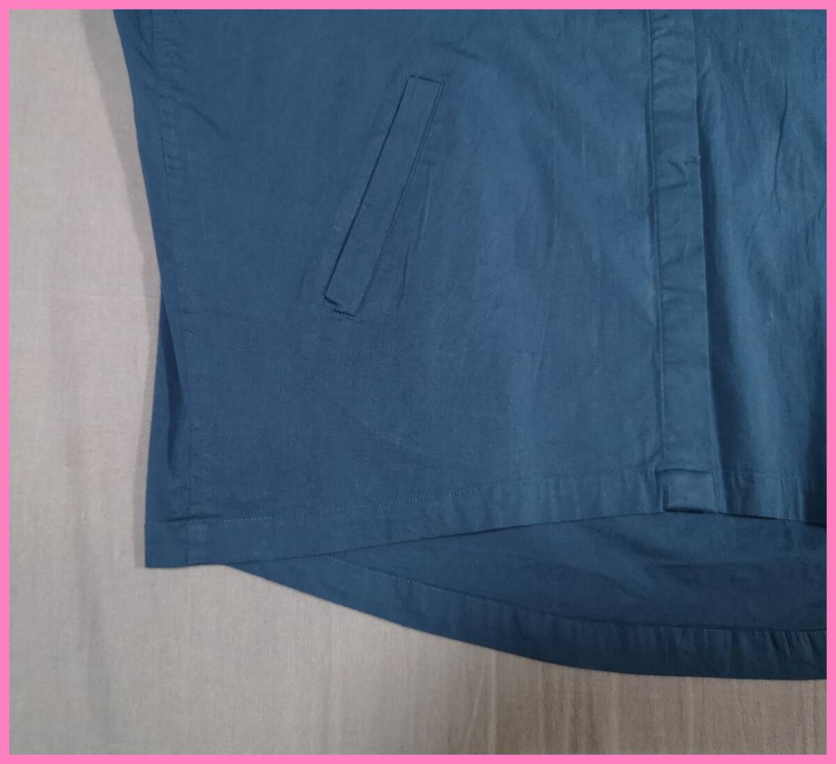 ＪＫＴ‐１０２☆春夏☆新品☆送料込み☆即決☆ナチュラル系☆綿ポリウレタン☆Ｍ～Ｌ☆ジャケット☆ネイビー系☆ストレッチ☆隠しボタン