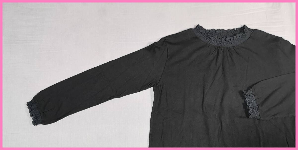 ＴＳＥＴ‐６５２☆春秋☆新品☆送料込み☆即決☆ナチュラル系☆綿☆２枚セット☆Ｍ～Ｌサイズ☆Tシャツ☆黒とベージュ系☆