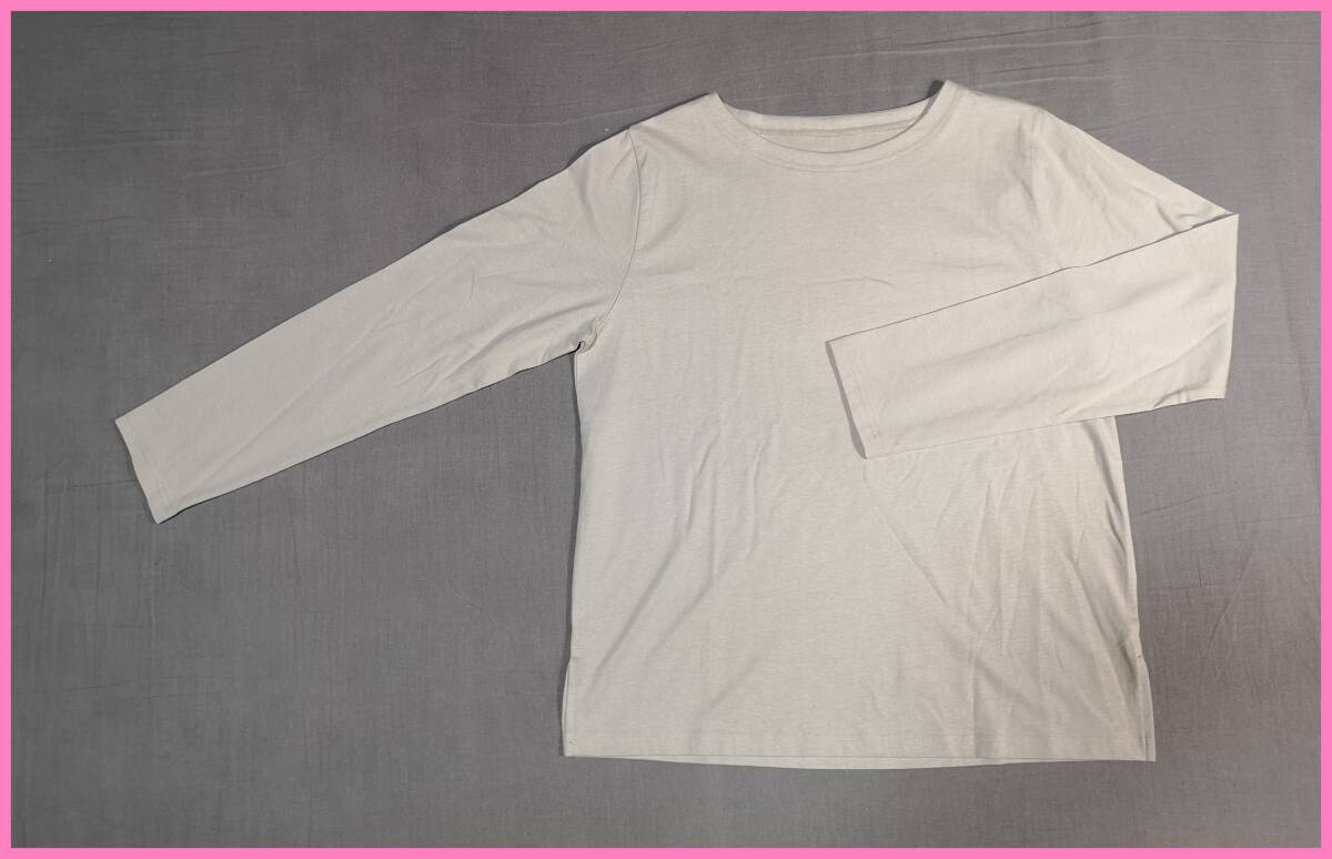 ＴＳＥＴ‐６５２☆春秋☆新品☆送料込み☆即決☆ナチュラル系☆綿☆２枚セット☆Ｍ～Ｌサイズ☆Tシャツ☆黒とベージュ系☆