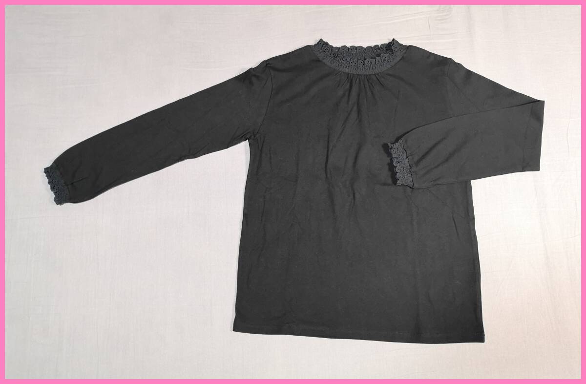 ＴＳＥＴ‐６５２☆春秋☆新品☆送料込み☆即決☆ナチュラル系☆綿☆２枚セット☆Ｍ～Ｌサイズ☆Tシャツ☆黒とベージュ系☆