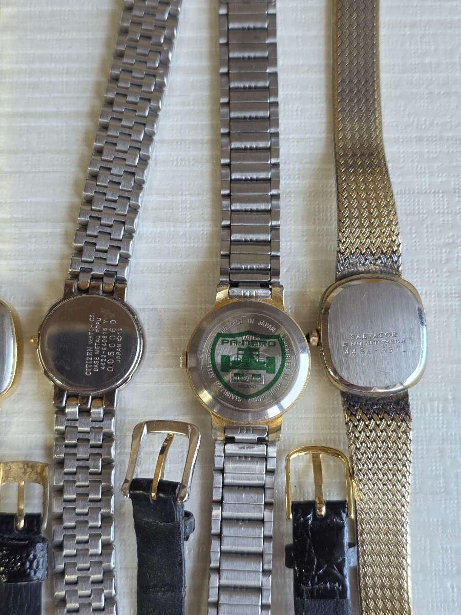 【1円スタート】ゴールドカラー 12點(diǎn)セット クォーツと機(jī)械式 不動(dòng)品 レディース アクセサリー まとめ売り 腕時(shí)計(jì)
