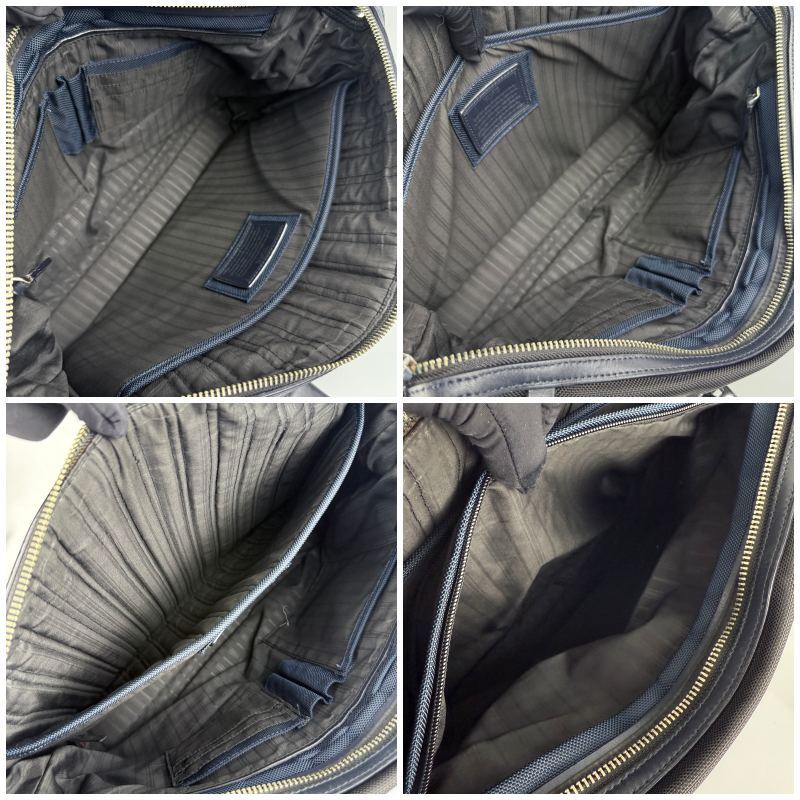 美品 TUMI 日本限定 トゥミ JARVIS ビジネス トートバッグ A4 PC 肩掛け ショルダー バリスティックナイロン レザー メンズ 68416DNYE 紺