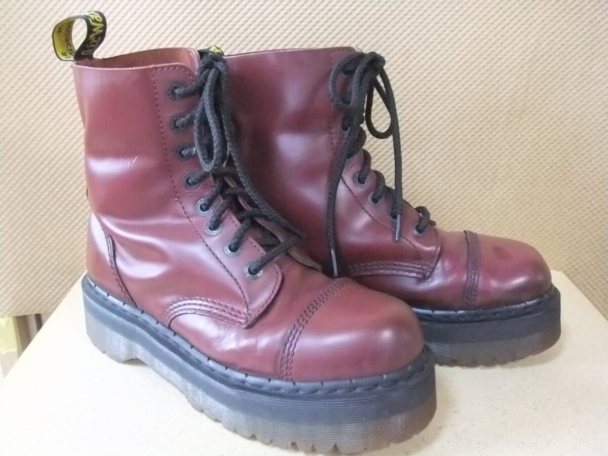 Dr.Martens ドクターマーチン CRAZY BOMB2 8ホールブーツ(廃盤モデル) チェリー サイズUK８(26．5cm相當(dāng))　クレイジーボム