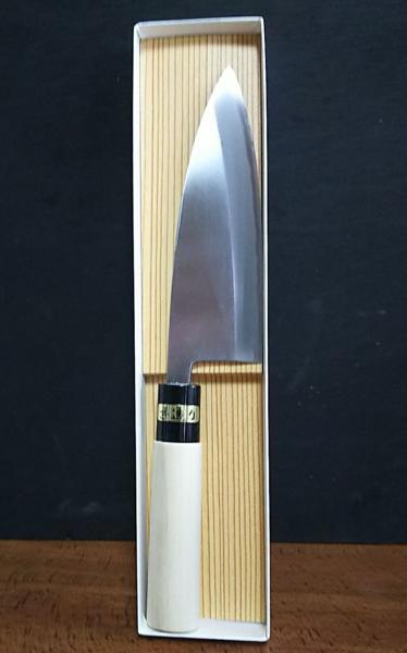 越前打刃物 手づくり 出刃包丁 165mm 材質(zhì)：炭素鋼