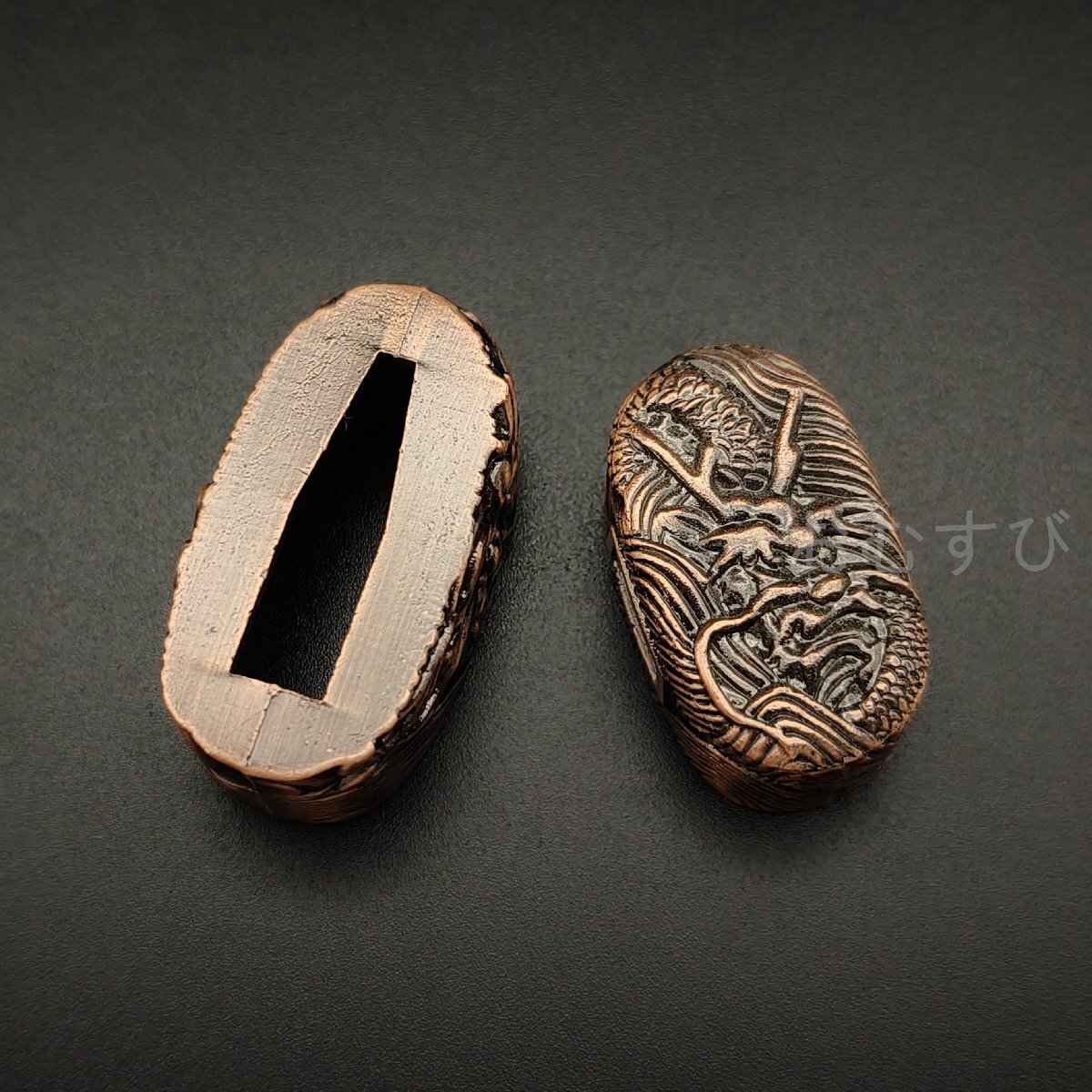 HJ84　日本刀裝具　縁頭　海龍の図　合金制　刀剣美術(shù)　武道具　居合　現(xiàn)代品