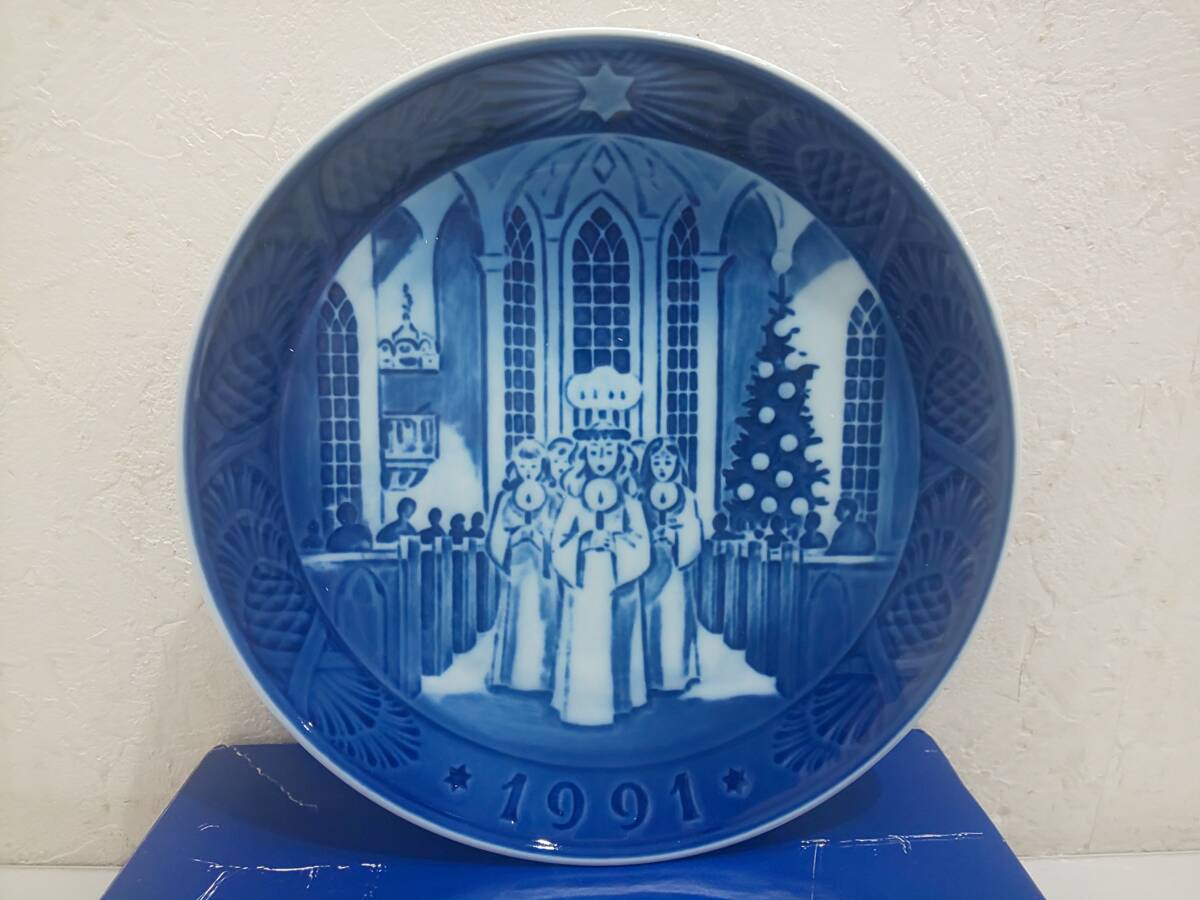 68442★未使用 ROYAL COPENHAGEN ロイヤルコペンハーゲン 1991 イヤープレート_画像2