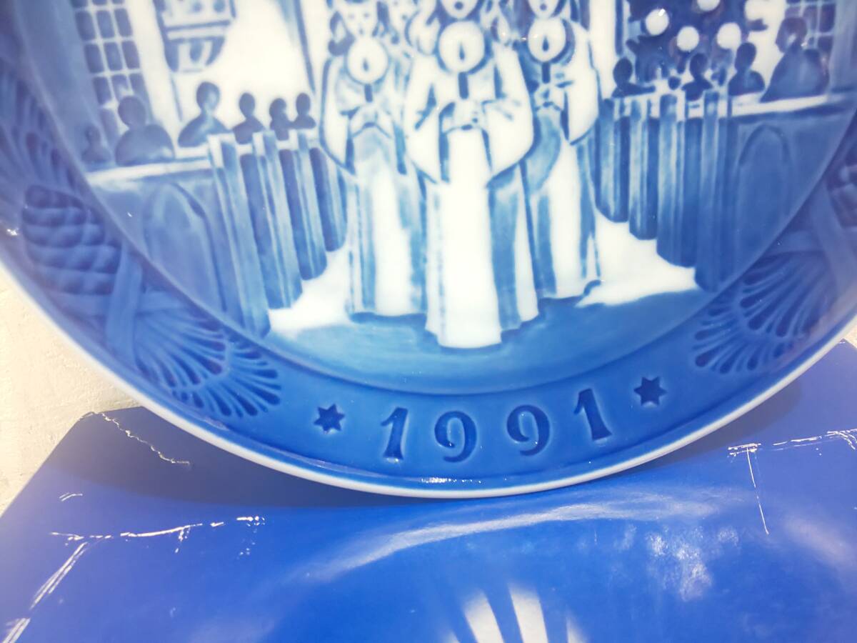 68442★未使用 ROYAL COPENHAGEN ロイヤルコペンハーゲン 1991 イヤープレート_画像3