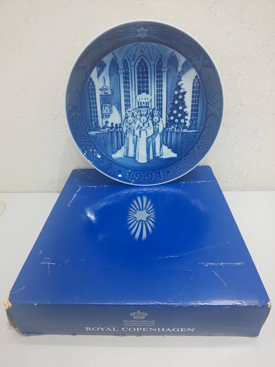 68442★未使用 ROYAL COPENHAGEN ロイヤルコペンハーゲン 1991 イヤープレート_画像1