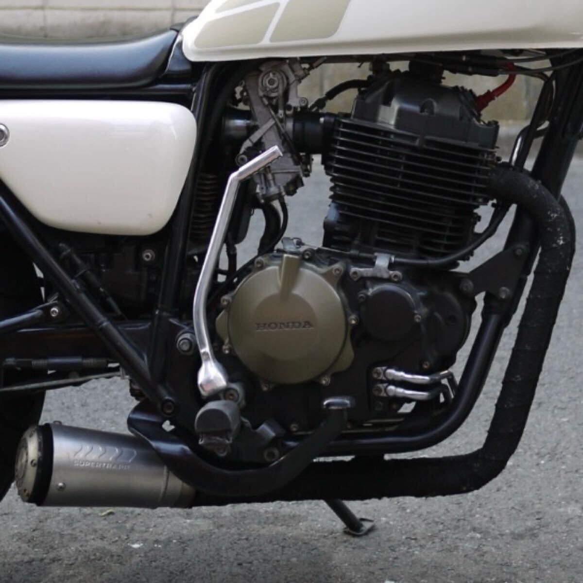 CL400 CB400SSマフラー モトショップ五郎 ホンダCL400 スーパートラップ ダウンマフラー