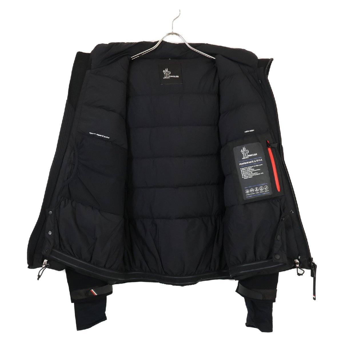美品/ MONCLER GRENOBLE モンクレール グルノーブル PRAZ フーディダウン ジャケット 3 ブラック メンズ