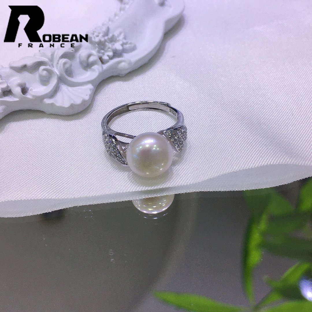 絶賛 EU制 定価6萬円★ROBEAN?真珠?リング★天然パール パワーストーン 指輪 アコヤ真珠 本真珠 シルバー925 9.5-10mm R11102113