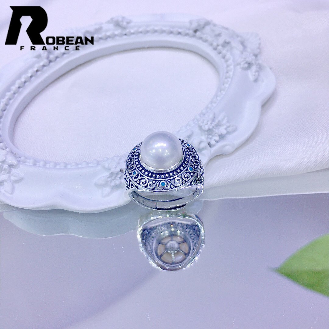 逸品 EU制 定価6萬円★ROBEAN?真珠?リング★天然パール パワーストーン 指輪 アコヤ真珠 本真珠 シルバー925 10-10.5mm R9010136