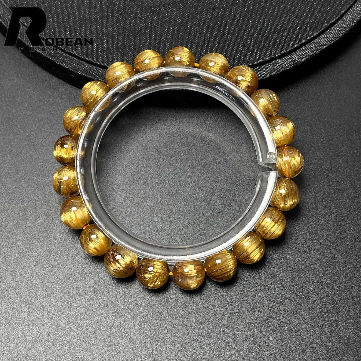 逸品 EU制 定価148萬円★ROBEAN?極!極満針ルチルクォーツ★貓目 ブレスレット パワーストーン 天然石 金運 お守り 8.8-9.3mm D0507606