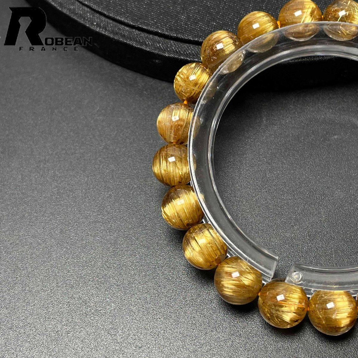 逸品 EU制 定価148萬円★ROBEAN?極!極満針ルチルクォーツ★貓目 ブレスレット パワーストーン 天然石 金運 お守り 8.8-9.3mm D0507606