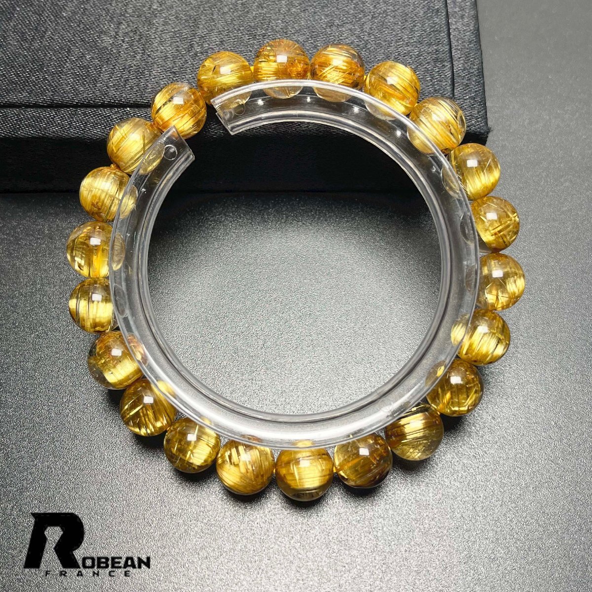 高級 EU制 定価254萬円★ROBEAN?極!極満針ルチルクォーツ★貓目 ブレスレット パワーストーン 天然石 金運 お守り 8.8-9.3mm D0401771