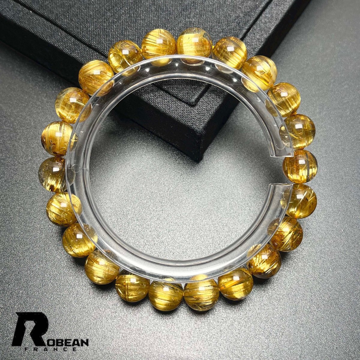 高級 EU制 定価254萬円★ROBEAN?極!極満針ルチルクォーツ★貓目 ブレスレット パワーストーン 天然石 金運 お守り 8.8-9.3mm D0401771