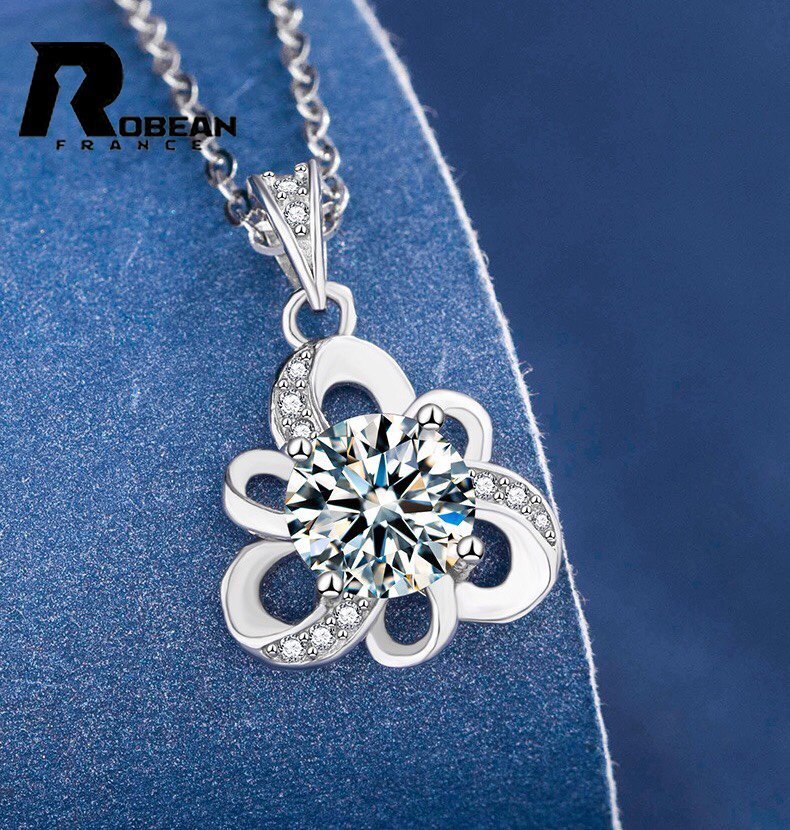 レア EU制 定価6萬円★ROBEAN?人工ダイヤモンド?ペンダント★s925 シルバー 合成ダイヤモンド プレゼント 1.8*1.2cm MP83652012