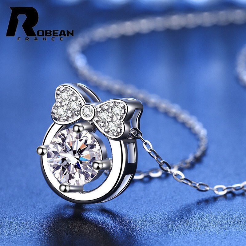 逸品 EU制 定価7萬(wàn)円★ROBEAN?人工ダイヤモンド?ペンダント★s925 シルバー 合成ダイヤモンド プレゼント 1.3*1.1cm MP83652707