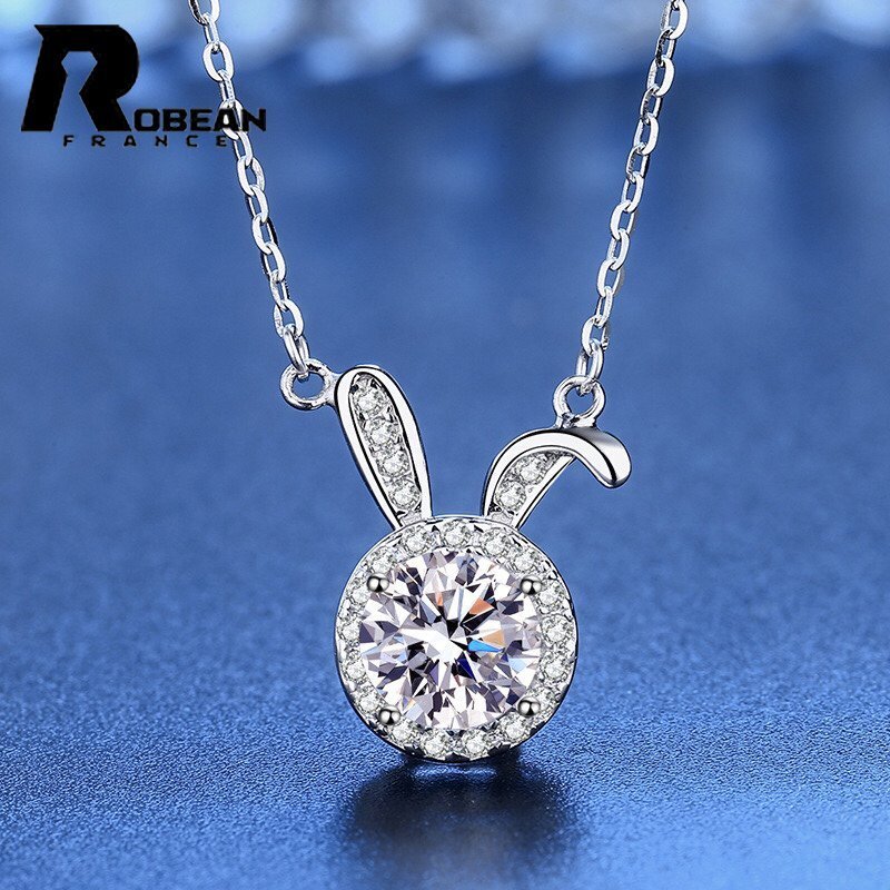 夢(mèng)色 EU制 定価7萬(wàn)円★ROBEAN?人工ダイヤモンド?ペンダント★s925 シルバー 合成ダイヤモンド プレゼント 1.6*1.3cm MP83659023