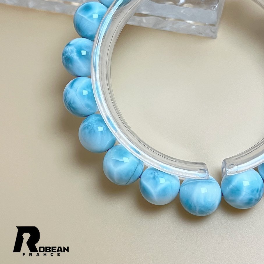 上級(jí) EU制 定価88萬(wàn)円★ROBEAN?ドミニカ共和國(guó)産のラリマー★パワーストーン ブレスレット 天然石 開(kāi)運(yùn) 金運(yùn) 綺麗 約10.7-11.3mm K0521280