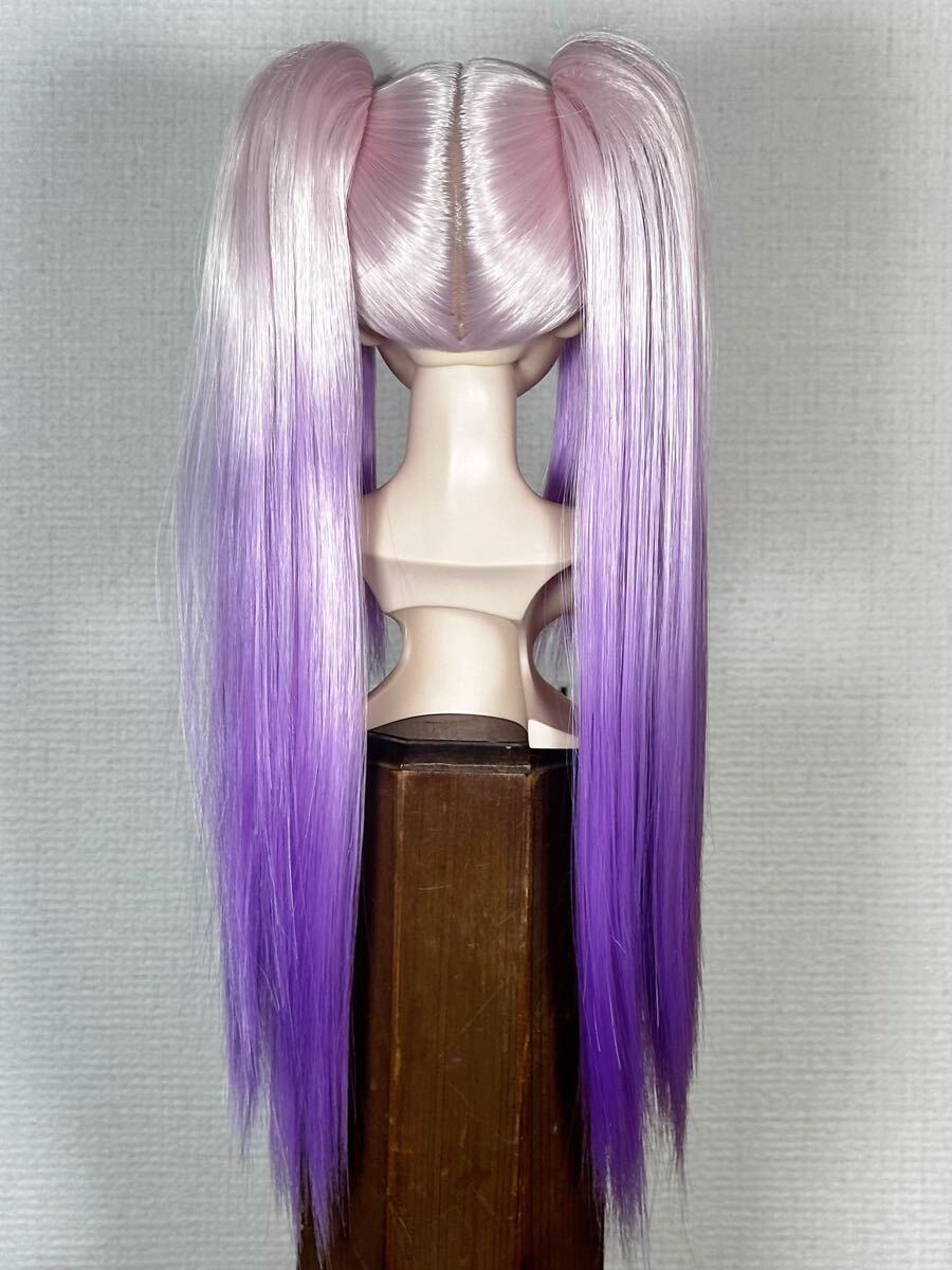 【キツネの美容院】カスタム　ウィッグ　DD MDD SD 1/3 サイズ　ドール用　手染め　グラデーションカラー　ツインテール 説明文要注意　264