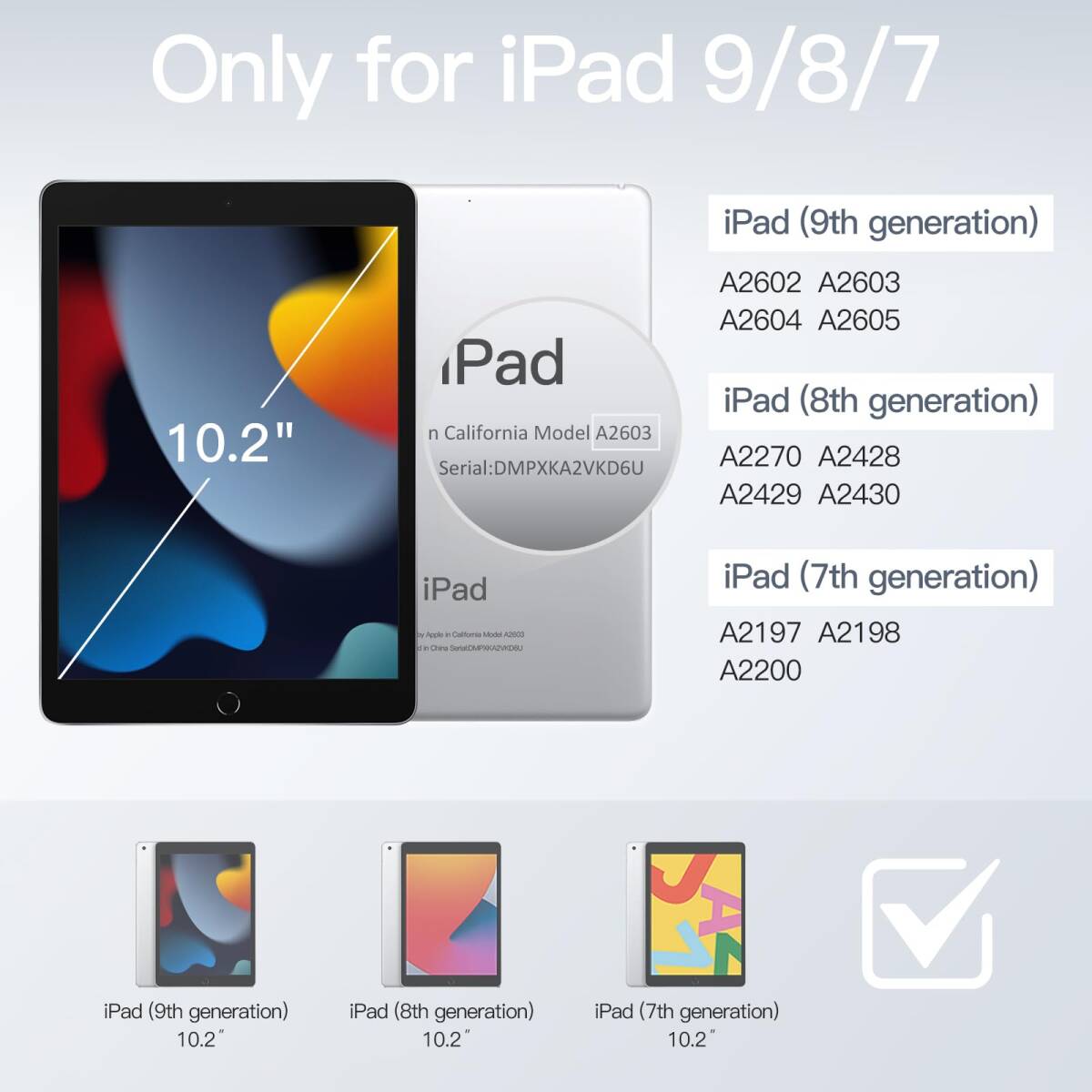[ популярный товар ]JEDirect вращение кейс iPad 9/8/7 для (10.2 дюймовый,2021/2020/2019 модель, no. 9/8/