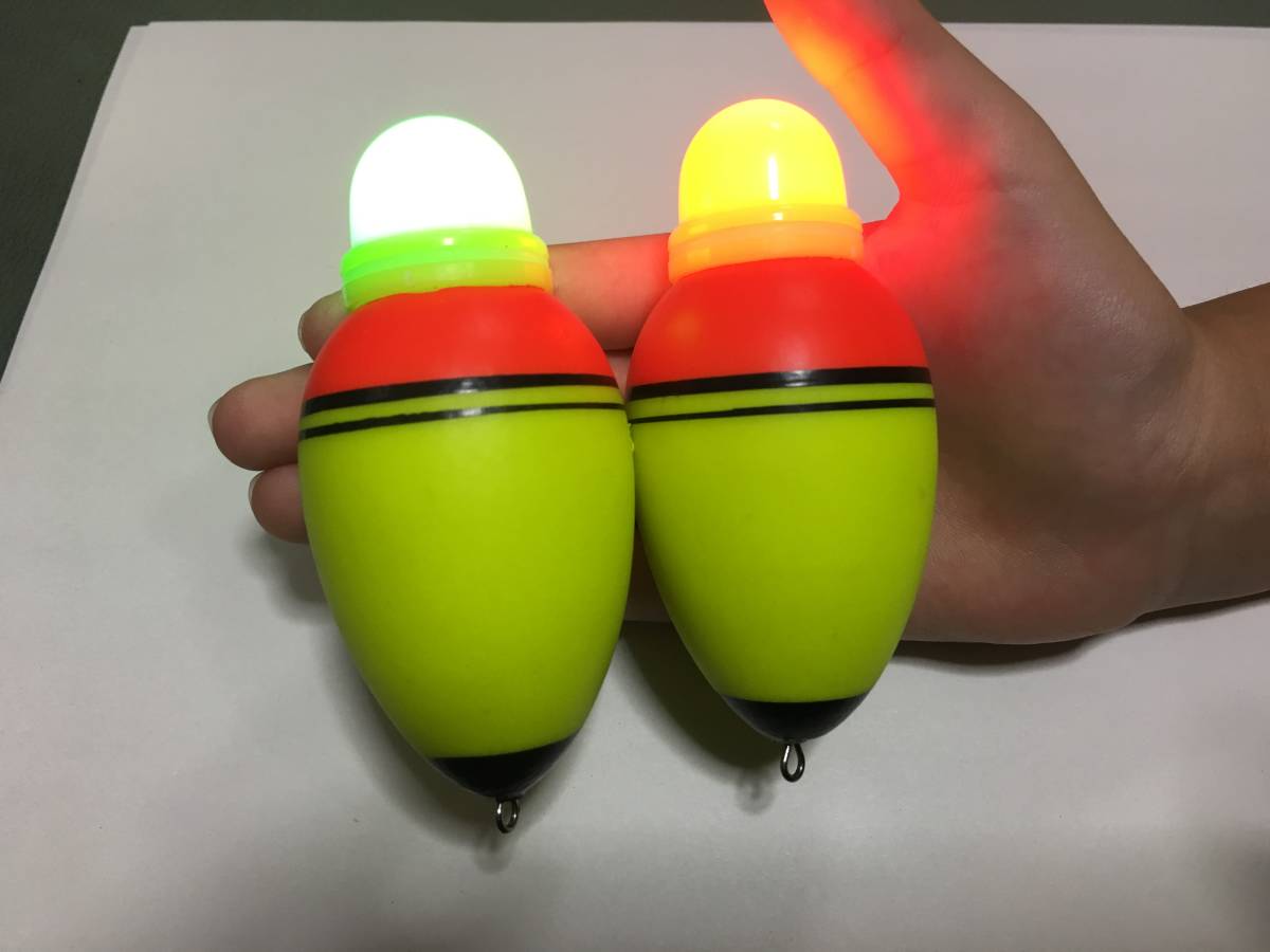 送料無料　LED 電気うき 3こset　電池付き　タチウオ　メバル　シーバス　イカ　青物　サビキ チヌ アジ