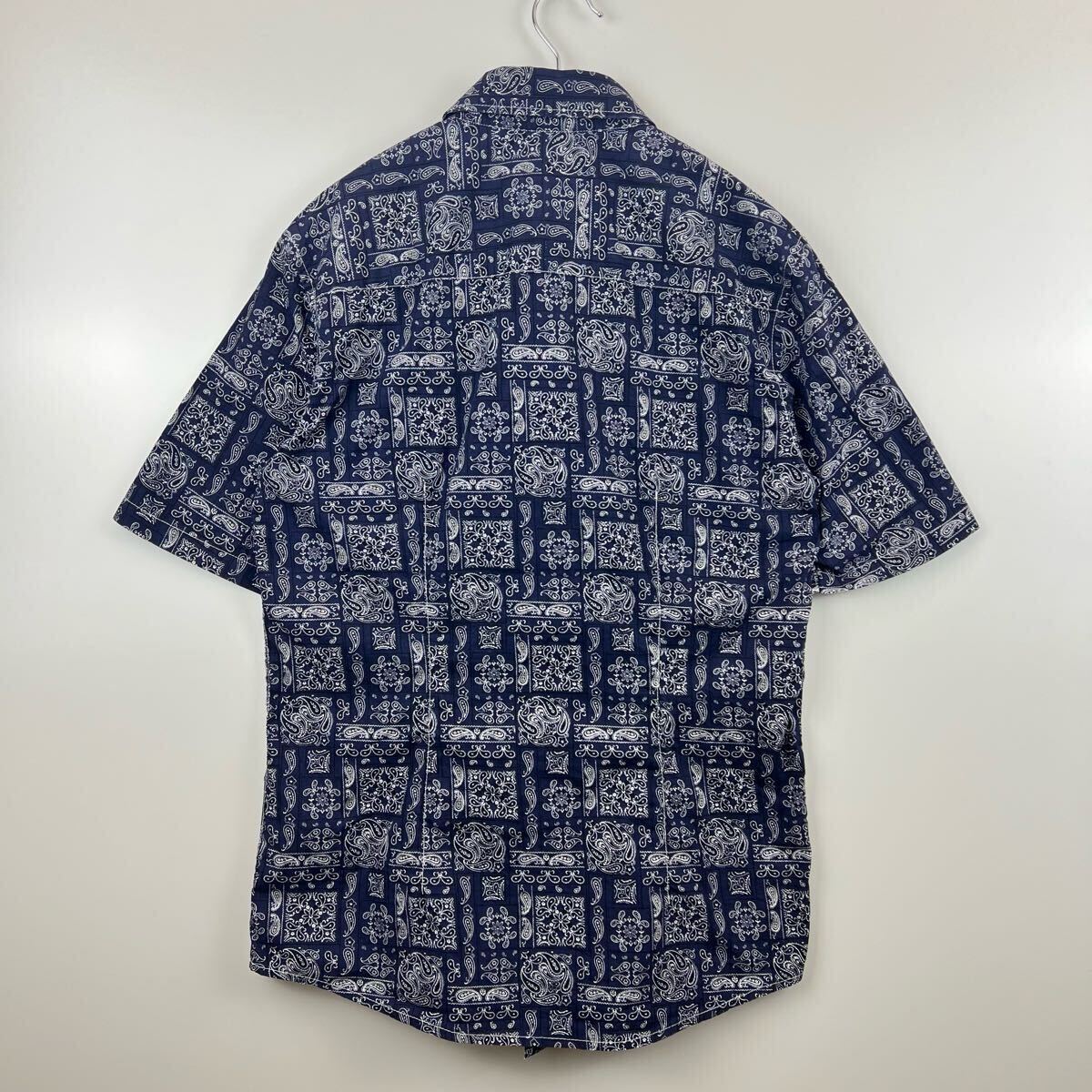 AJ armani jeans paisley S/S shirts XS archive old y2k アルマーニ ジーンズ ペイズリー 半袖 シャツ 総柄 平成 アーカイブ