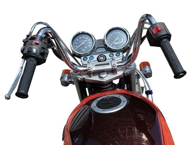 バイク用品 Z-FATHER オリジナル ハンドル アップハンシボリ 25CM/舊車 アップハンドル アップハン 汎用【送料800円】