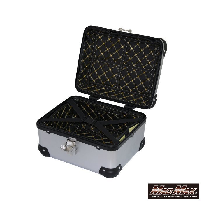 MADMAX バイク用品 オートバイ用 リアボックス E568 トップケース アクロス 28L シルバー/パニアケース ツーリング キャンプ【送料800円】