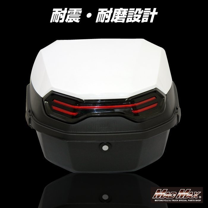バイク用品 リアボックス リーベン トップケース 40L ネイビー/スクーター リヤボックス 収納ボックス ツーリング キャンプ【送料800円】