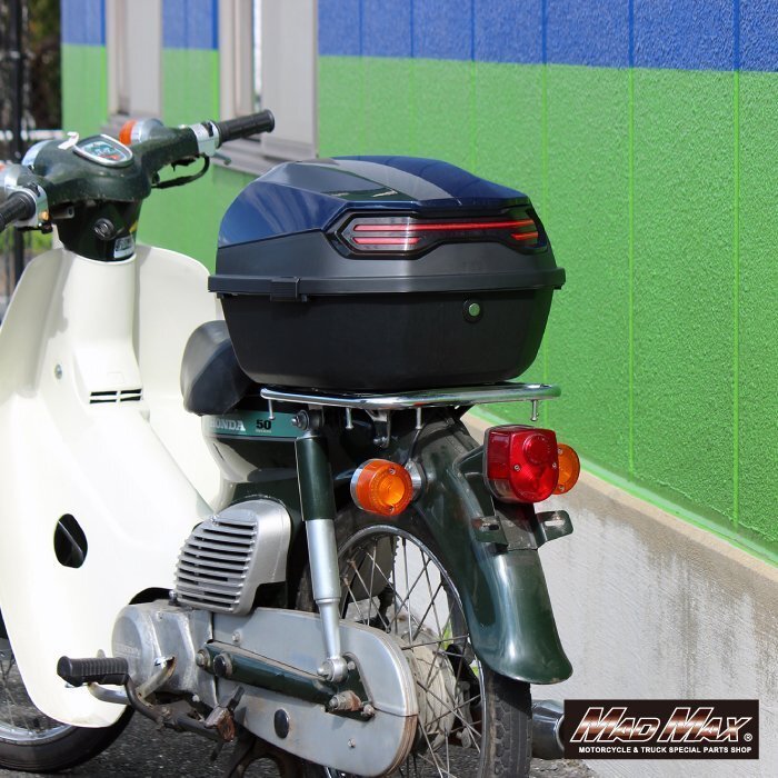 バイク用品 リアボックス リーベン トップケース 40L ネイビー/スクーター リヤボックス 収納ボックス ツーリング キャンプ【送料800円】