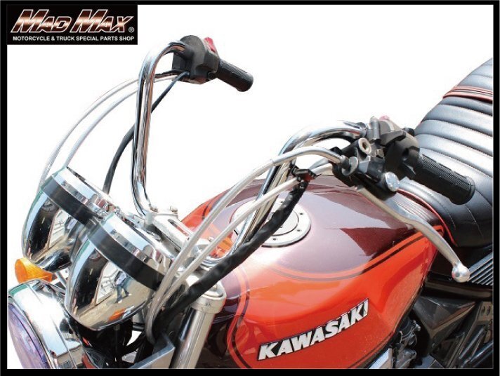 バイク用品 Z-FATHER オリジナル ハンドル アップハンシボリ 25CM/舊車 アップハンドル アップハン 汎用【送料800円】
