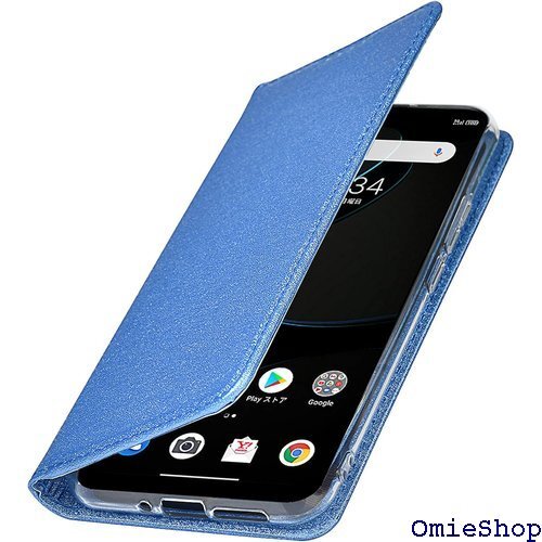 ZTE Libero 5G A003ZT ケース 手帳 カード収納 マグネット 耐衝撃 滑り止め 5色 ブルー 409