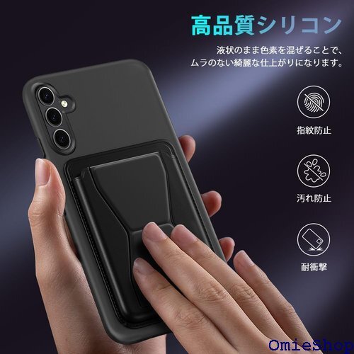 Galaxy S25 5G ケース カード収納 スタン マホケース バンド付き スタンド機能 耐久 滑り止め 黑 2817